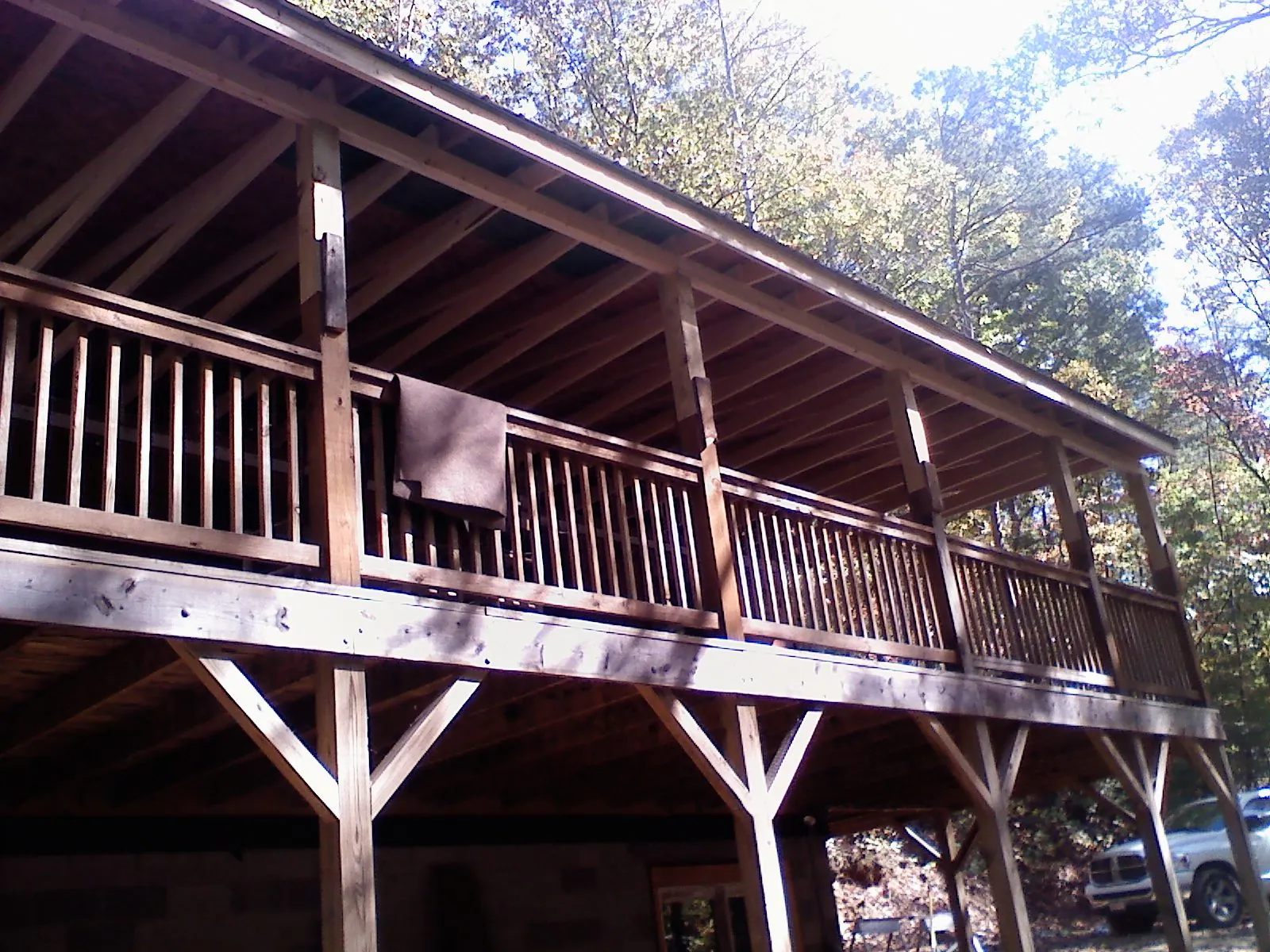Timber framing under a new elevated porch and deck — Roof Leak Repair in Mc Coll by Roofing Brothers